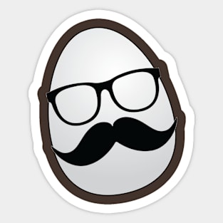 hipster egg Sticker